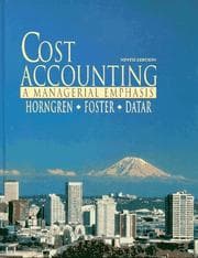 Cost accounting by Charles T. Horngren, George Foster, Srikant M. Datar